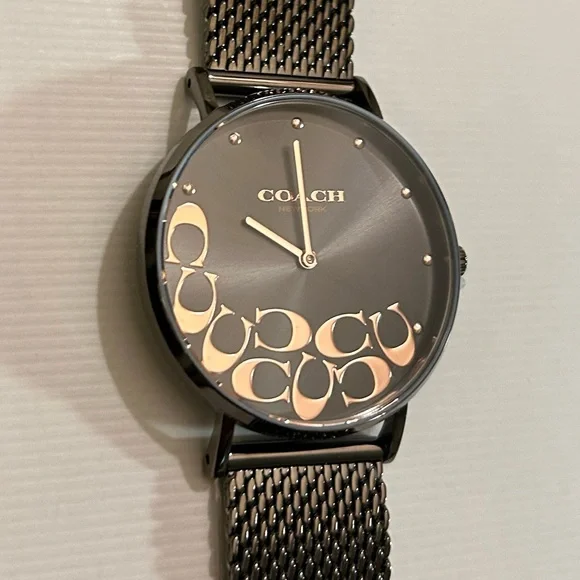 Coach Perry Watch With 36mm Gunmetal Grey Face & Gunmetal Grey MeshBracelet - Picture 3 of 9